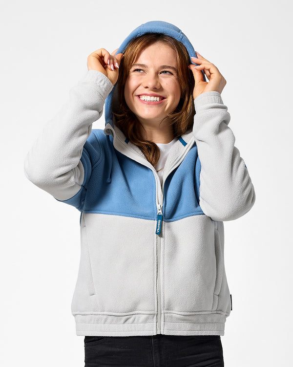 Juno Sherpa Hoodie in Stratus Blue