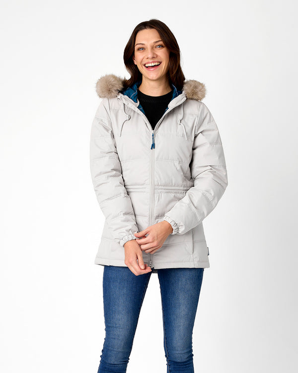 Elara Urban Puffer in Pebble Grey