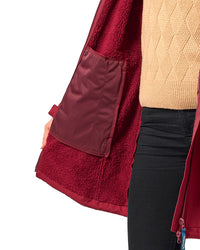 Ersa Long Softshell Coat in Earth Red