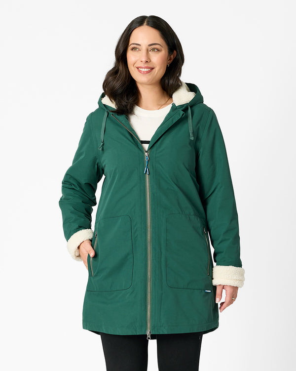 Hestia Coat in Evergreen