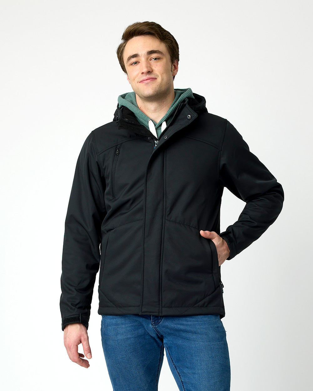 Jones Softshell Coat in Black