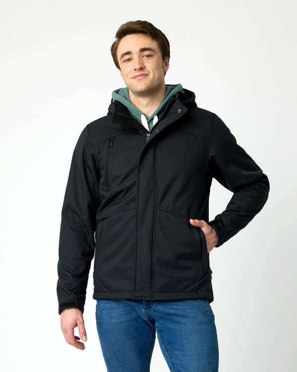 Jones Softshell Coat in Black