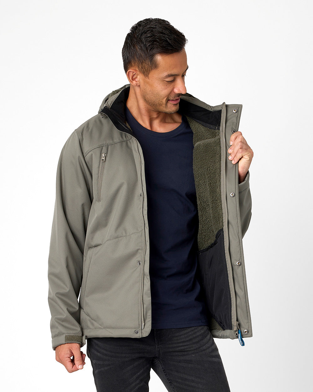 Jones Softshell Coat in Dusty Olive