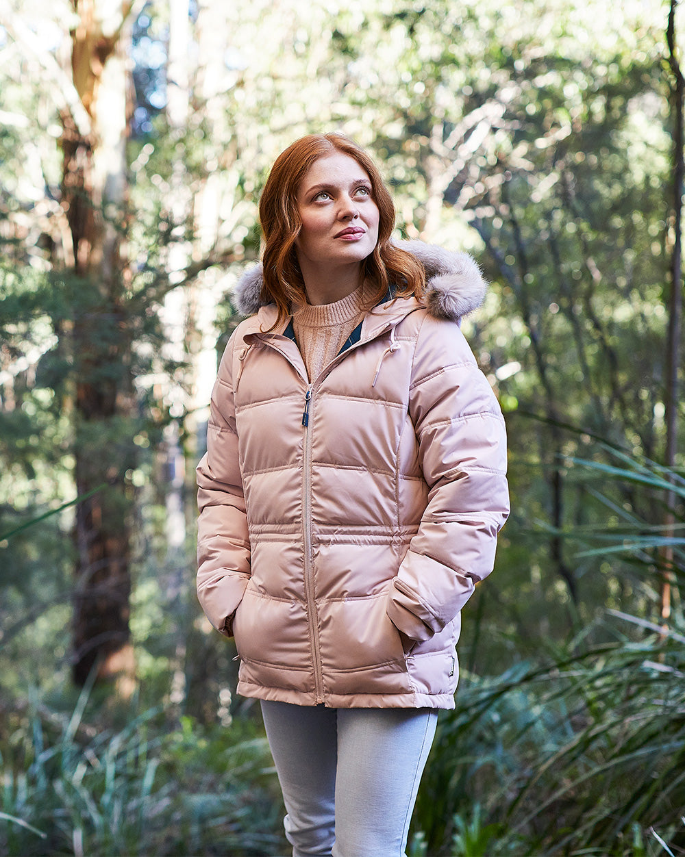 Blush store puffer jacket