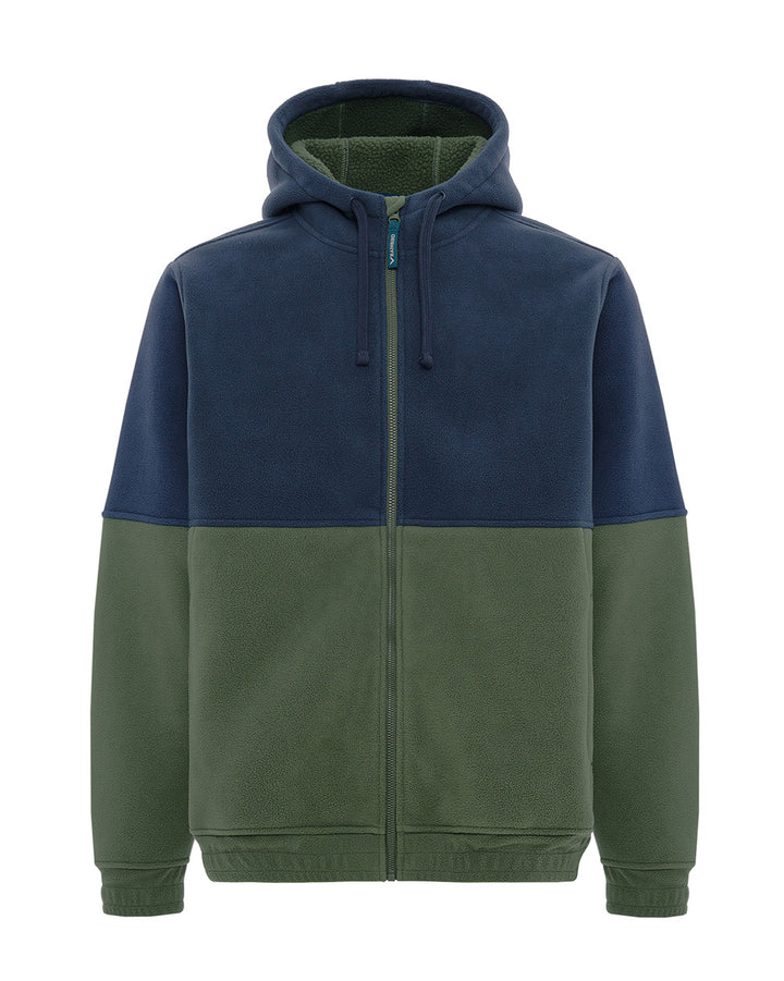 Eros Hooded Sherpa Fleece in Bay Blue