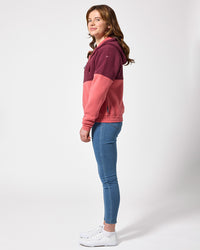 Juno Sherpa Hoodie in Mahogany
